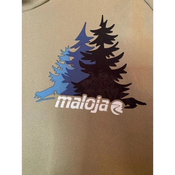MALOJA Mens SS Zip Cycling Bike Jersey in Tan Pockets Size XXL Soul in the Woods - Picture 7 of 16